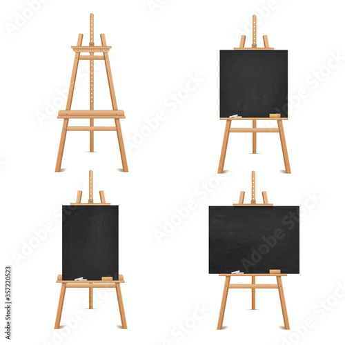 Blackboard wooden easel for business, education information