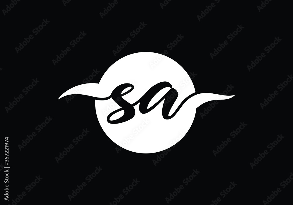 Initial Monogram Letter S A Logo Design Vector Template. S A Letter Logo Design Initial Monogram Letter S A Logo Design Vector Template. S A Letter Logo Design
