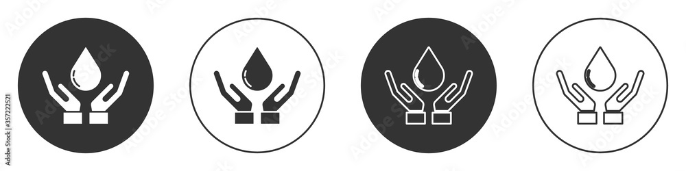 Black Washing hands with soap icon isolated on white background. Washing hands with soap to prevent virus and bacteria. Circle button. Vector Illustration. Black Washing hands with soap icon isolated on white background. Washing hands with soap to prevent virus and bacteria. Circle button. Vector Illustration.