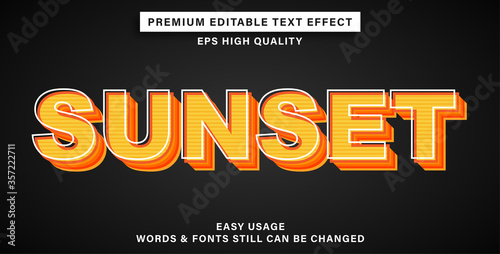 Text effect sunset