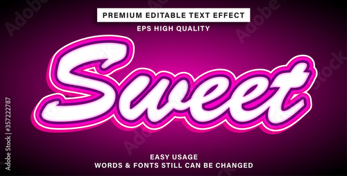 Text effect sweet