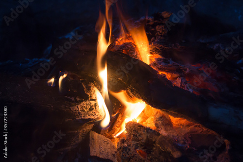 bonfire on a warm summer night