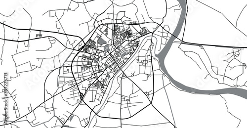 Urban vector city map of Nam Dinh  Vietnam