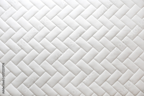 Valokuva Close up shot of white orthopedic mattress top side surface pattern with a lot of copy space for text