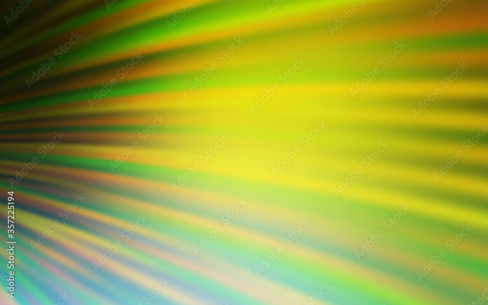 Obraz premium Light Green, Yellow vector backdrop with curved lines.