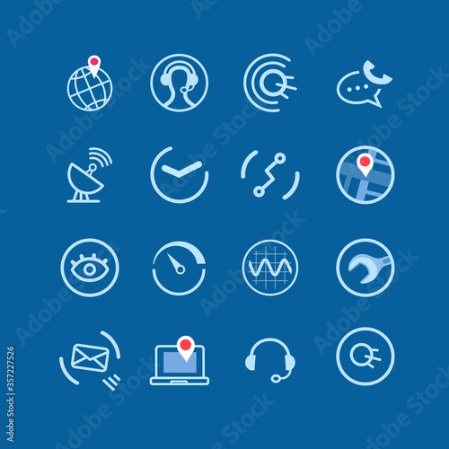 Mobile GPS navigation and travel, linear vector icons for your website, application and presentation.
