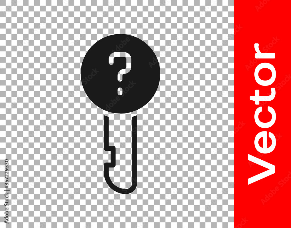 Black Undefined key icon isolated on transparent background. Vector Illustration. Black Undefined key icon isolated on transparent background. Vector Illustration.