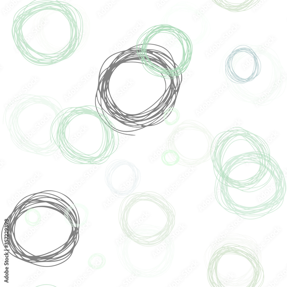 Light Green vector seamless template with circles. Light Green vector seamless template with circles.