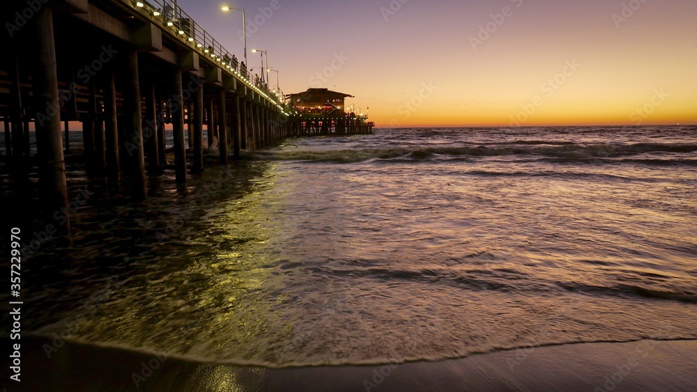 Sunset over pier in Venice Beach Los Angeles Sunset over pier in Venice Beach Los Angeles
