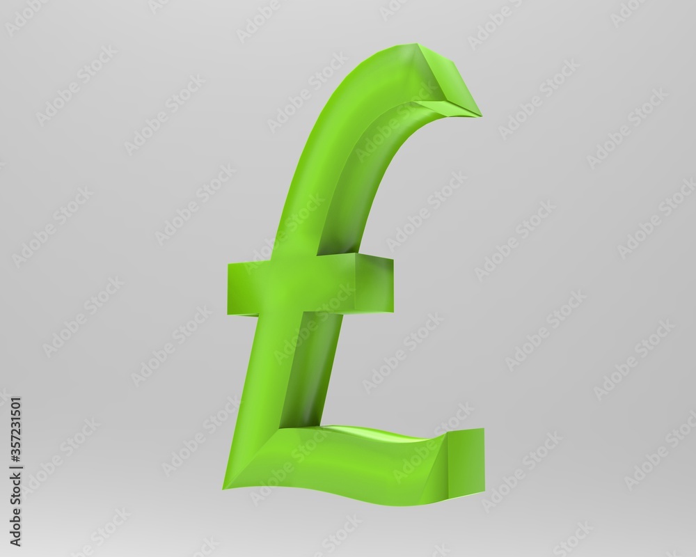 Pound sterling sign isolated GBP 3d render
Pound sterling sign isolated GBP 3d render