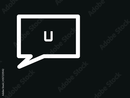 Capital letter U vector image