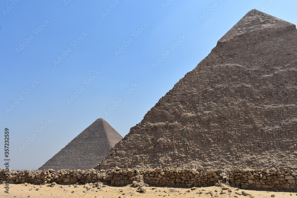 the parallel line of khufu and khafre pyramids. The Great Pyramid of Giza Cairo EGYPT the parallel line of khufu and khafre pyramids. The Great Pyramid of Giza Cairo EGYPT