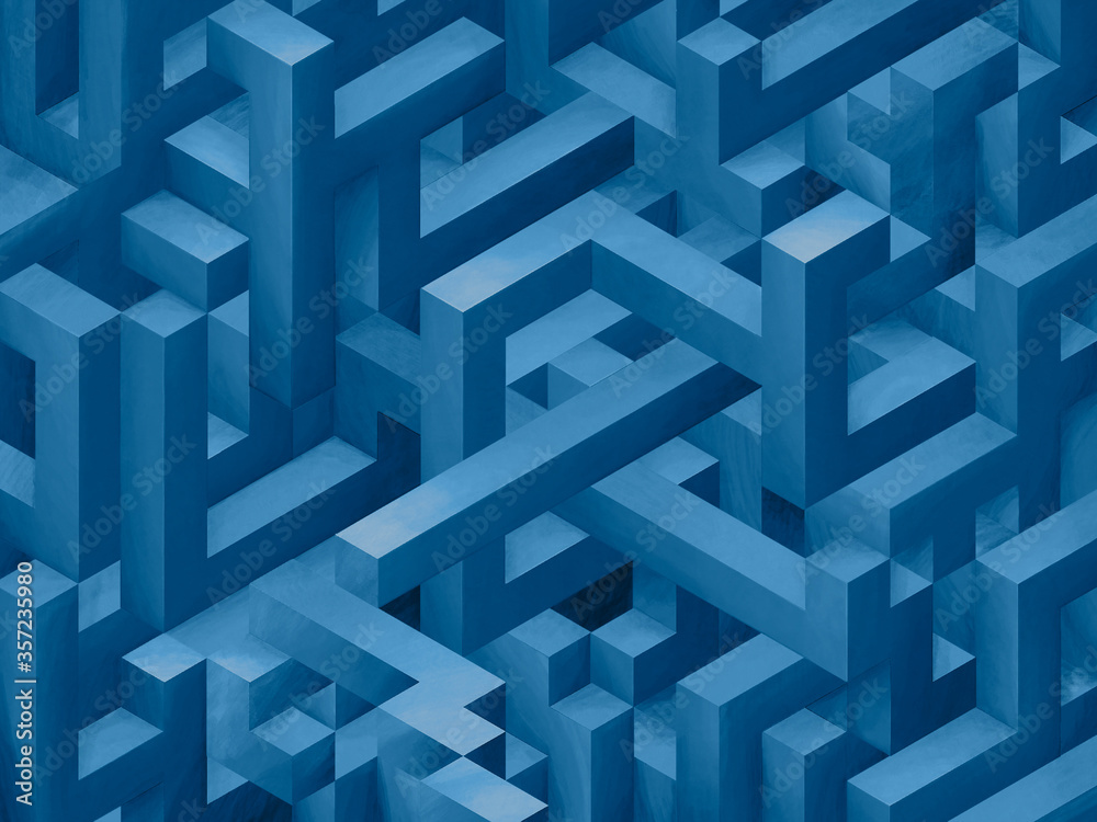 Isometric Series inspired by Pantone 2020 Color of the Year: Classic Blue Isometric Series inspired by Pantone 2020 Color of the Year: Classic Blue
