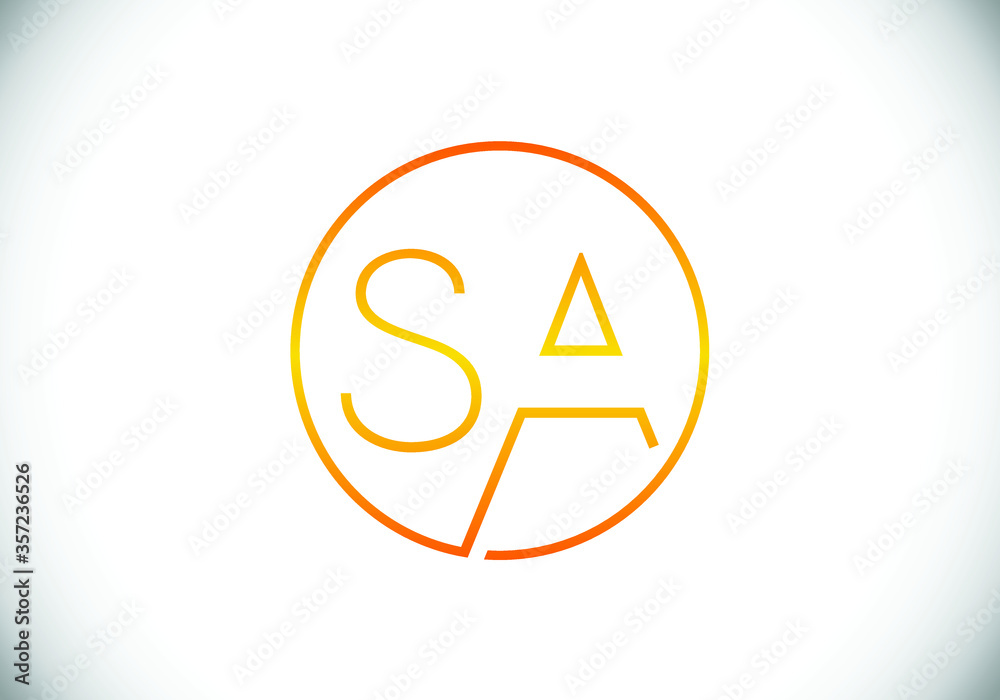Initial Monogram Letter S A Logo Design Vector Template. S A Letter Logo Design
Initial Monogram Letter S A Logo Design Vector Template. S A Letter Logo Design