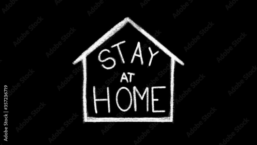 Stay at home hand drawn animation 4k looping video Stay at home hand drawn animation 4k looping video