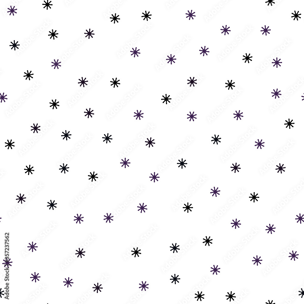 Dark Purple vector seamless cover with beautiful snowflakes. Dark Purple vector seamless cover with beautiful snowflakes.