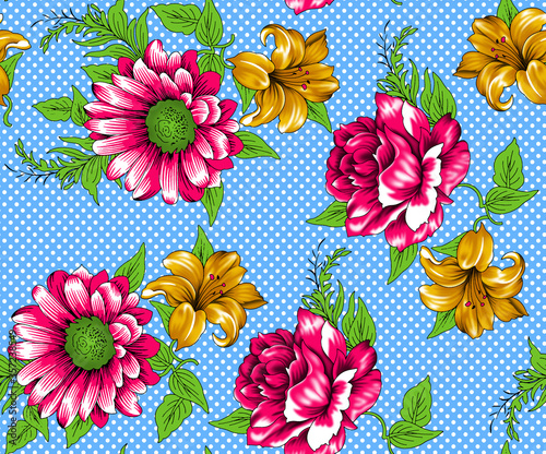 abstract flower pattern with colorful background for multi purpo photo