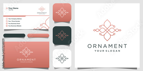 Luxury ornament logo design and business card design