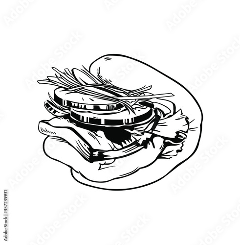 Gua bao, steamed buns, Chinese food, Taiwanese Gua Bao
