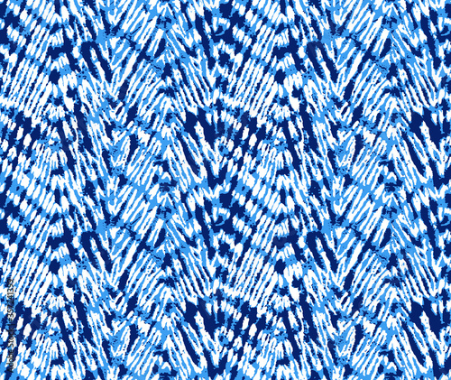 batik style seamless pattern. Hand drawn print. Ink textured japanese background. Modern batik wallpaper tile. Watercolor endless backdrop.