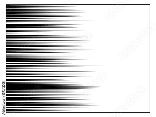 Horizontal line drawings. Speed lines, stripes for manga