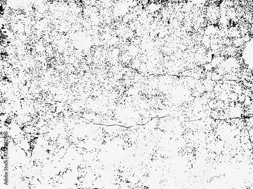 A black and white vector texture of distressed, urban, grungy concrete with aged and weathered damage. Ideal for use as a background texture or for applying grunge effects to your images.