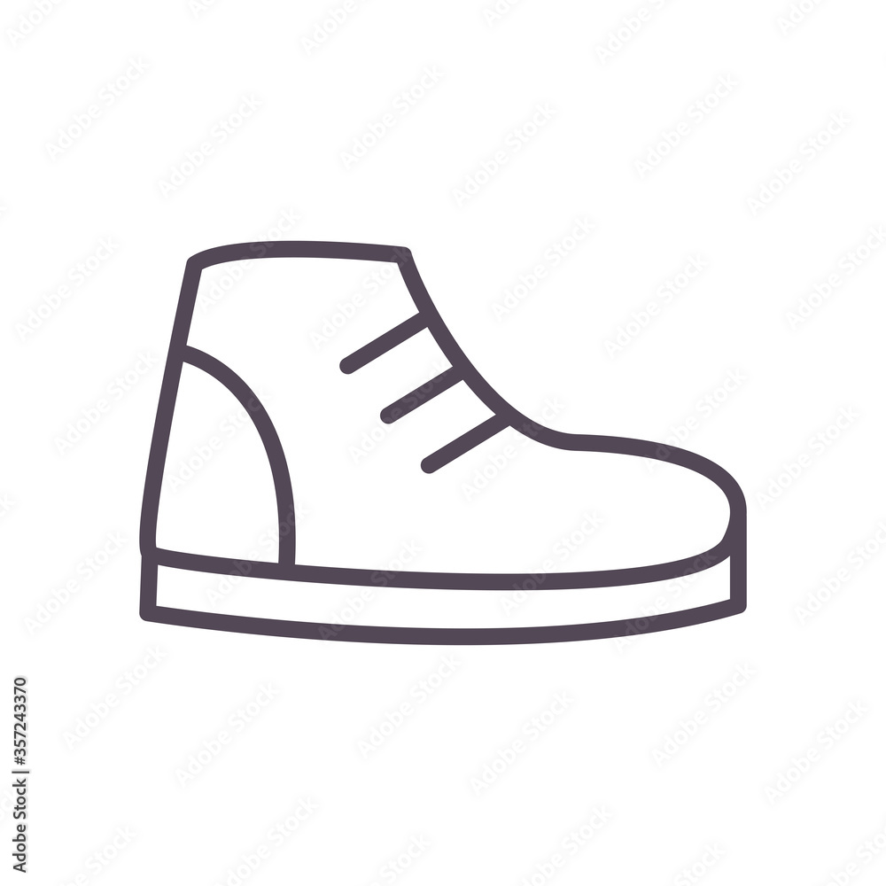Sport shoe line style icon vector design Sport shoe line style icon vector design