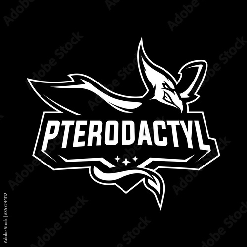 pterodactyl vector black and white