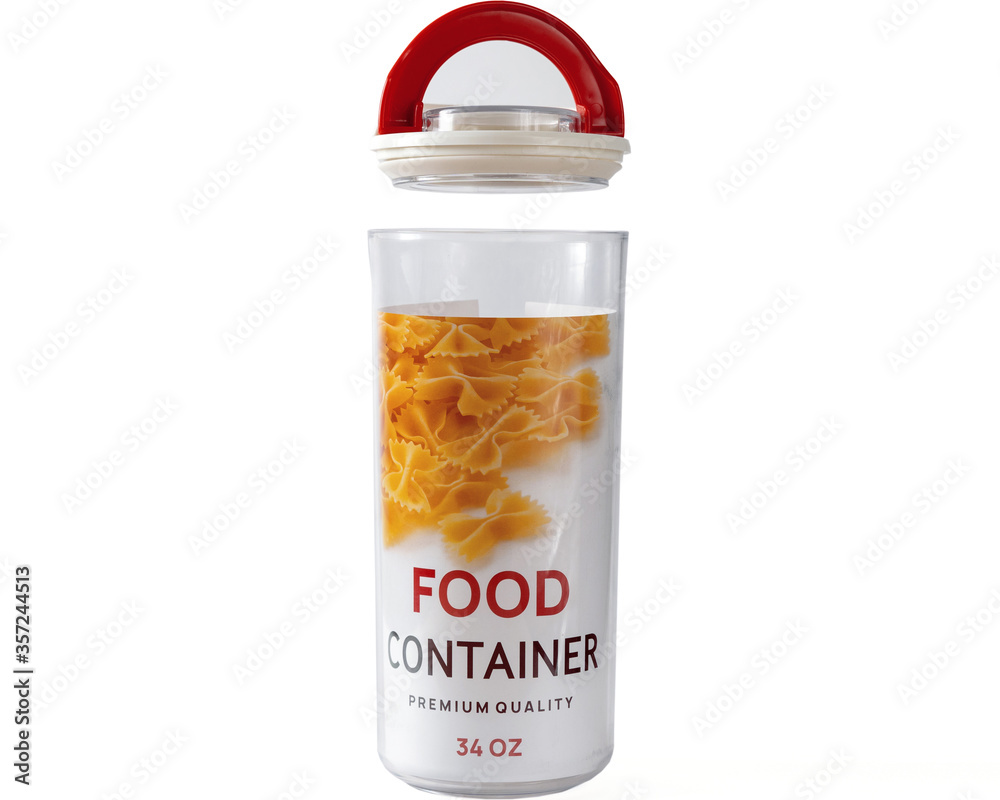 sealed food jar on a white background with an open lid sealed food jar on a white background with an open lid