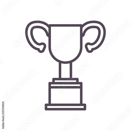 Isolated trophy line style icon vector design