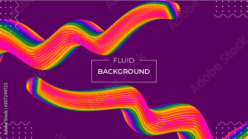 Fluid Background line shape gradient background Premium Vector