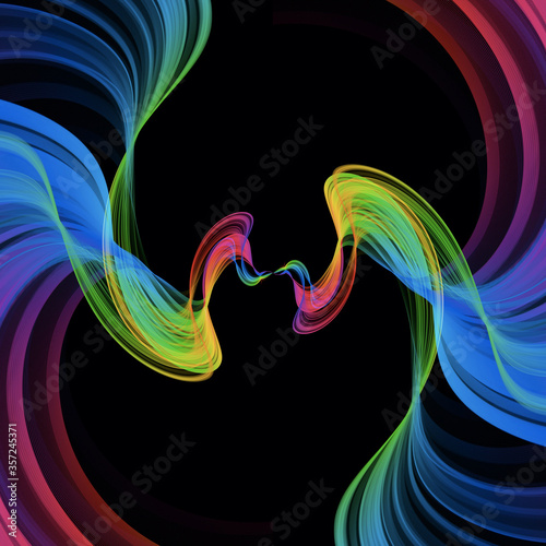 Abstract liquid pictures that are colorful, used for decoration.