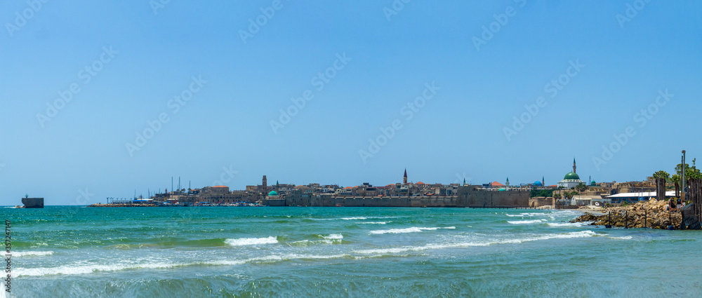 Akko old city, a pretty town with a picturesque harbour and well-preserved buildings.
