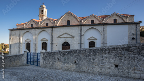 Panagia Chrysolofitissa church, the main church in Lofou village, a picturesque and tourist attraction village in Limassol district of Cyprus.