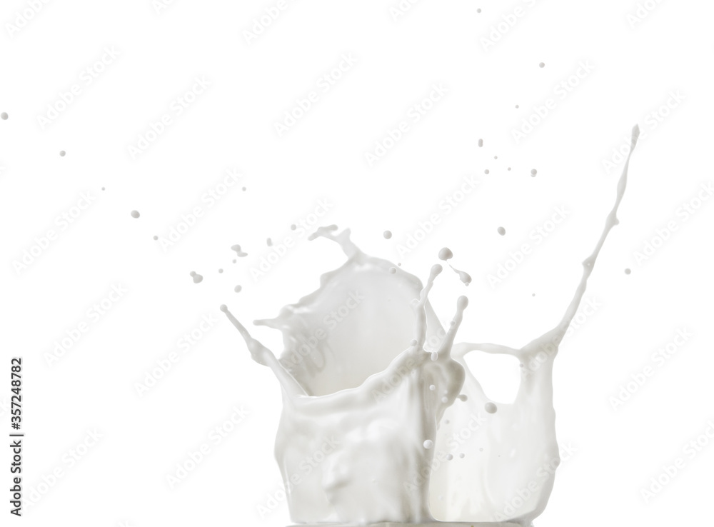 Milk splash isolated on white background Milk splash isolated on white background