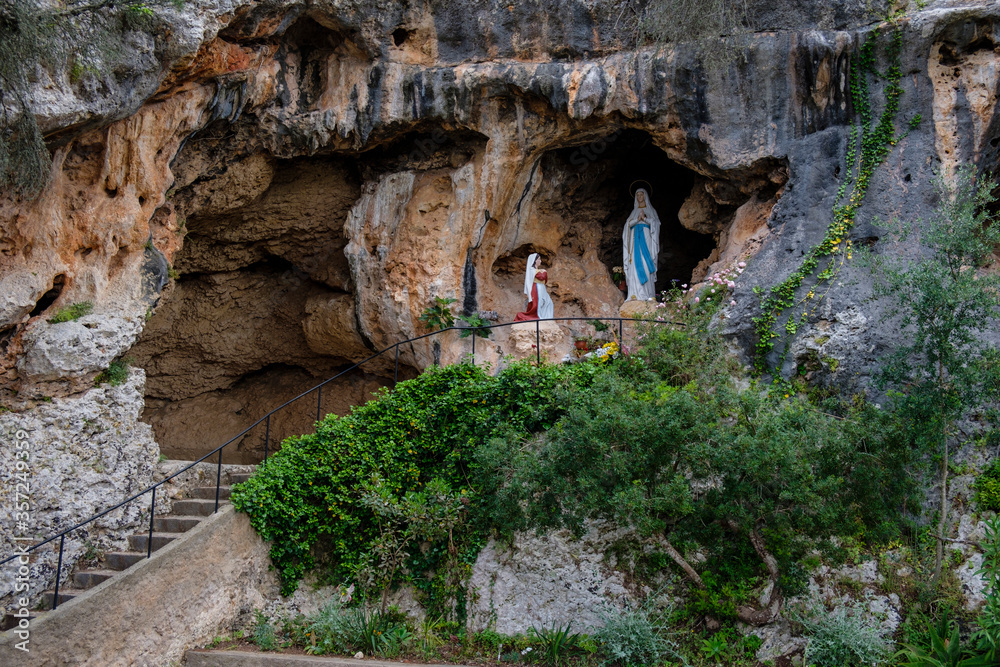 Cova de Lourdes, Cova des Coloms, Santa Eugenia, Mallorca, balearic islands, Spain
