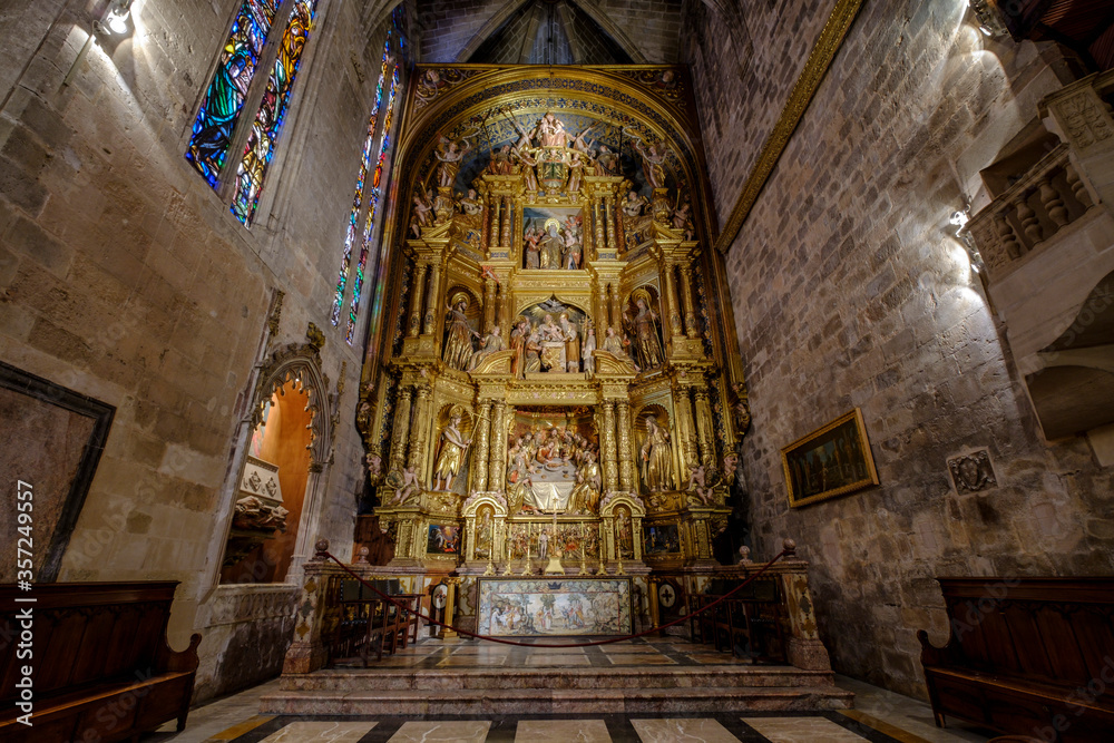 Capilla del Corpus Christi, Catedral de Mallorca,  La Seu, siglo XIII. gótico levantino, palma, Mallorca, balearic islands, Spain