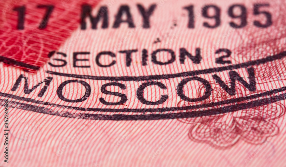 Obraz premium Visa passport stamp