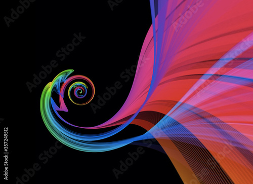 Abstract liquid pictures that are colorful, used for decoration.