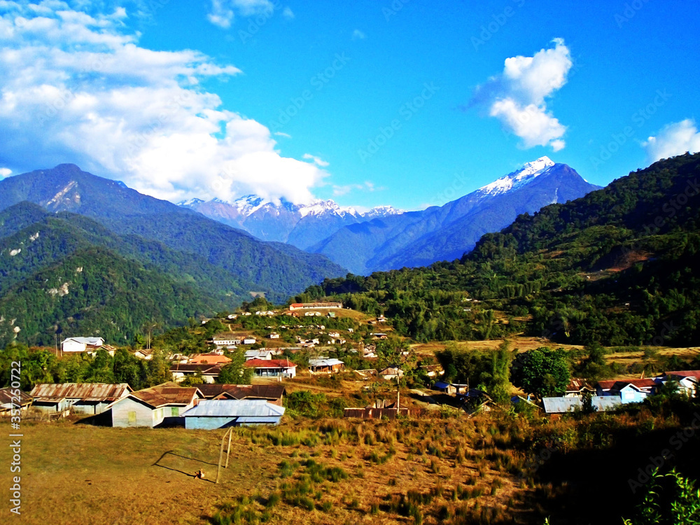 View of Desali  Town in Dibang Valley Dist Arunachal
