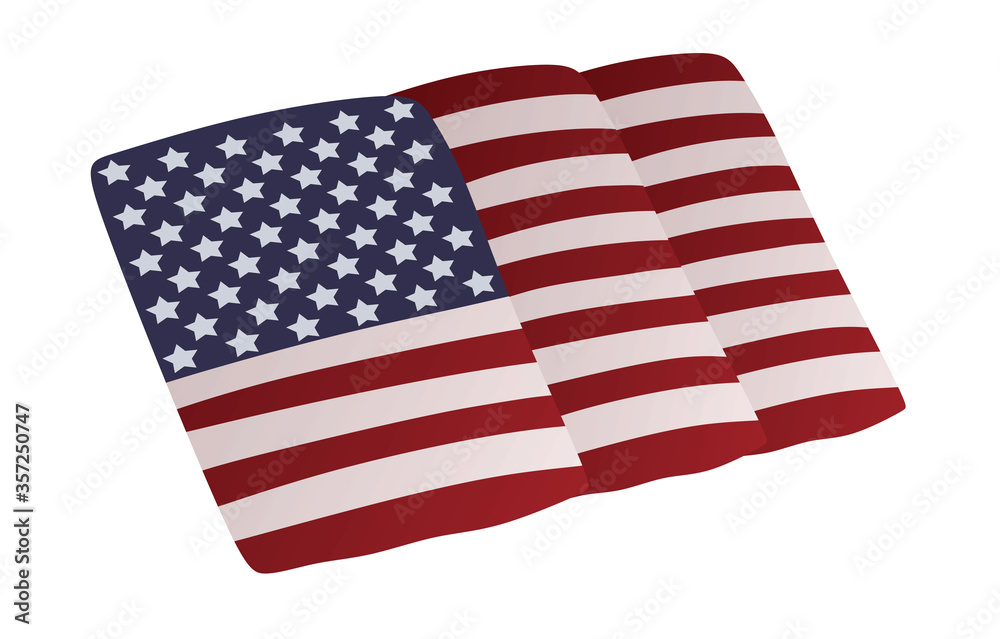 Fototapeta premium United states flag. vector illustration