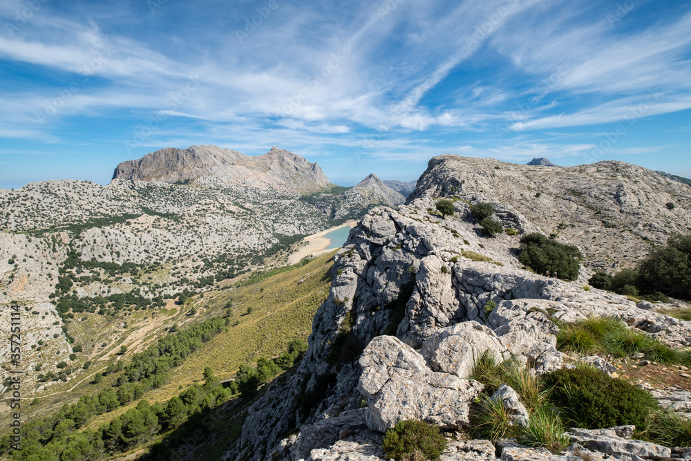 paisaje carstico de Na Franquesa, 1067 mts, Paraje natural de la Serra de Tramuntana, Mallorca, balearic islands, Spain