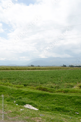 beautiful landscape on the roads of peru 