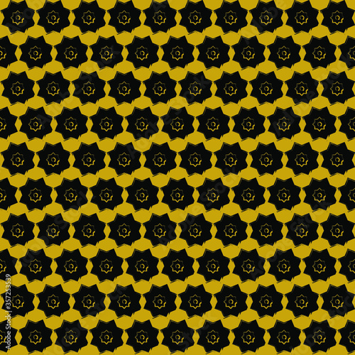 repeated geometrical patterns made by traditional geometric islamic figures in grunge style. it can be used as cover page, banner, fabric pattern, greeting card
