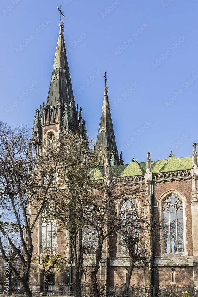 Cathedral of Saints Olga and Elizabeth (Saint Joseph Bilczewski, 1903 - 1911). Lviv, Ukraine. Church built in memory of the popular Empress (Princes) Bavarian Elizabeth (Habsburg), known as Sisi.