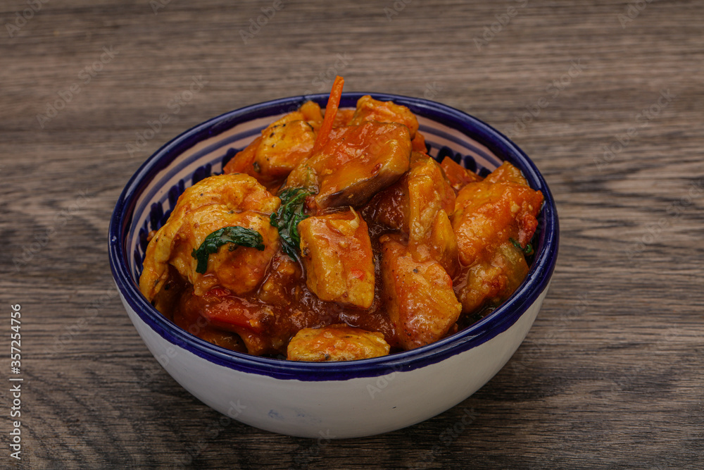 Chicken with oyster sauce and vegetables Chicken with oyster sauce and vegetables