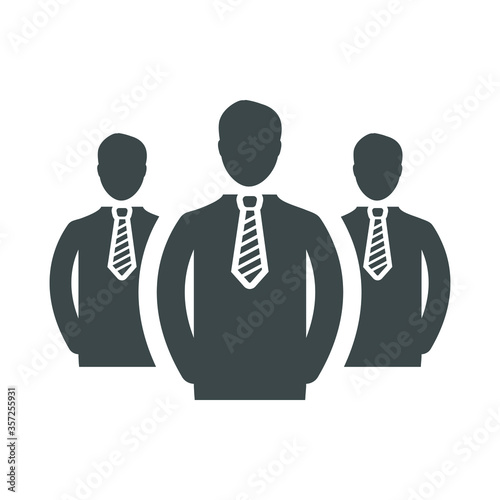 Business group gray icon, team leader