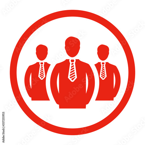 Business group icon, team leader vector