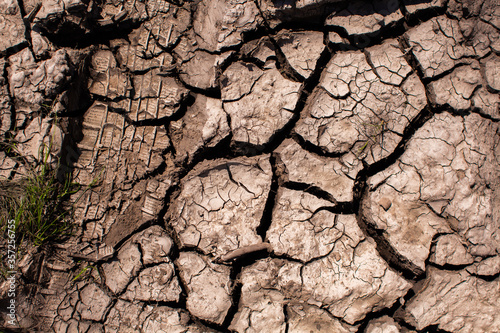 dried and cracked earth in the heat