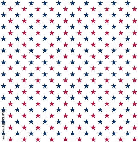 USA background with elements of the American flag. Abstract seamless pattern design for Independence day.